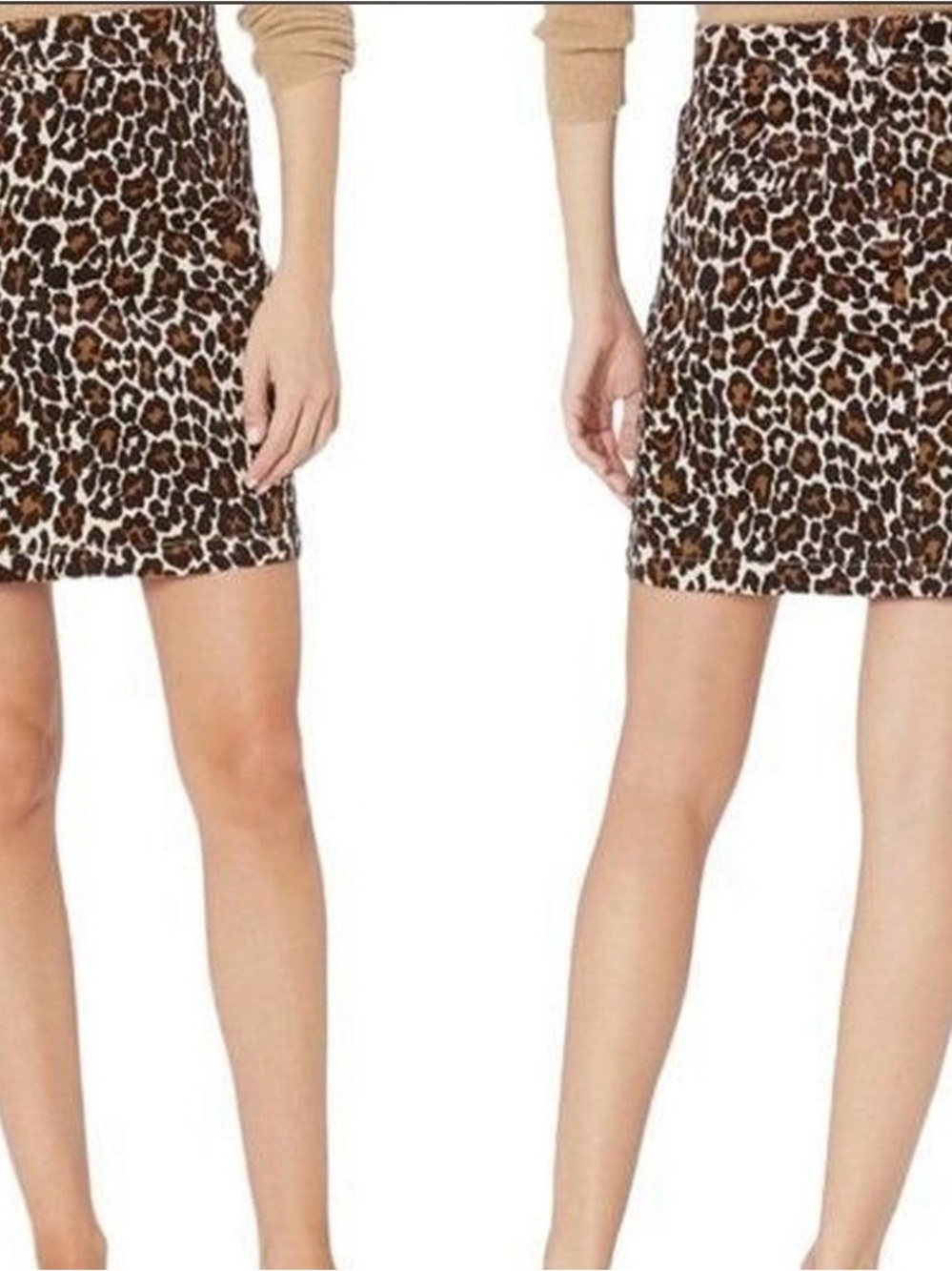 J. Crew Leopard Print Mini Skirt in Brown and Black Sz 0 Y2K business office
